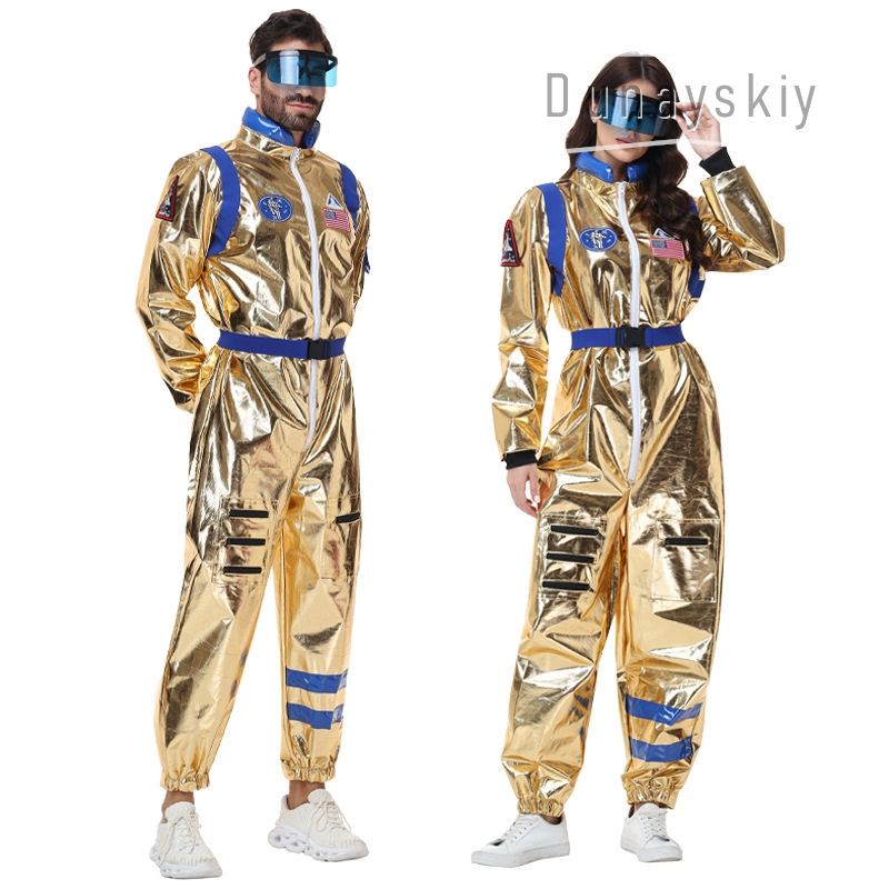 Shiny Metallic Gold Astronaut  - Anime Cosplay Couple recension och pris