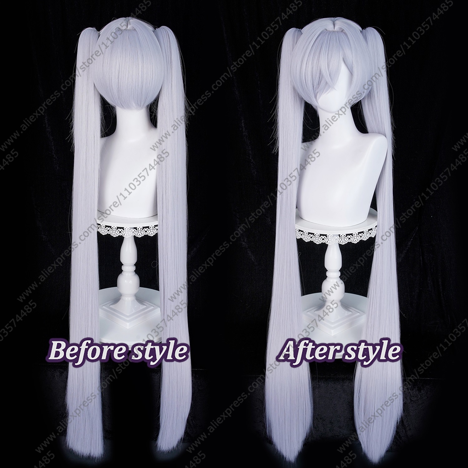 Anime Cinderella Cosplay Wigs  - Anime Cosplay Blue Hair recension och pris