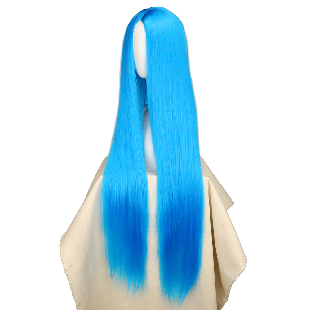 QQXCAIW Cosplay 100cm Long Blu - Anime Cosplay Blue Hair recension och pris