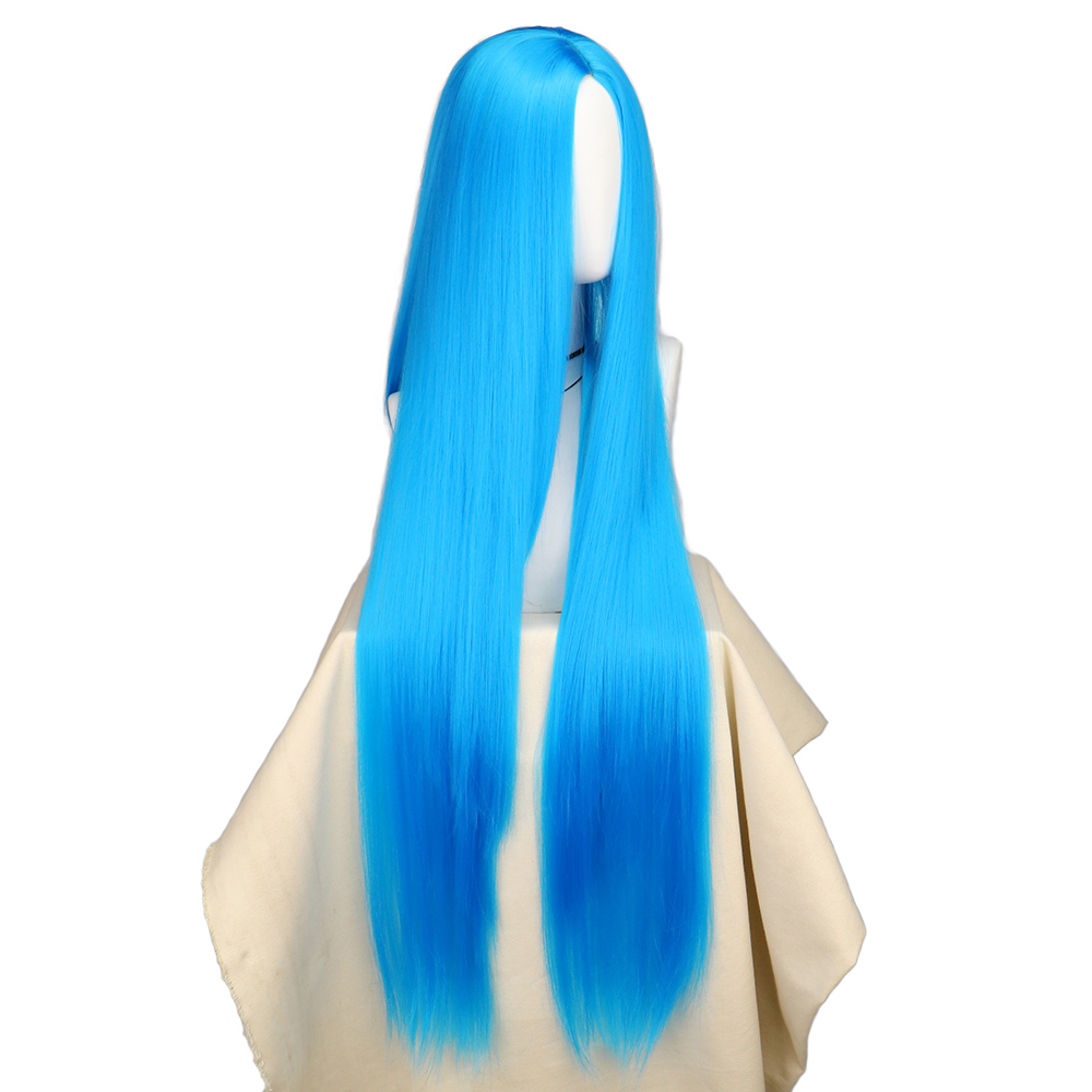 QQXCAIW Cosplay 100cm Long Blu - Anime Cosplay Blue Hair recension och pris